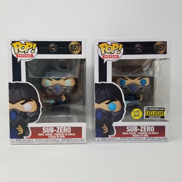Funko Pop Sub Zero Lot Glow-In-the-Dark Exclusive & Standard Mortal Kombat 1057 - Picture 1 of 10